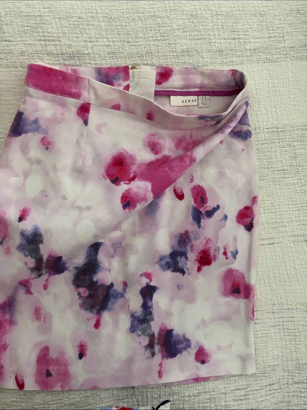Kenar Pink & Purple Watercolor Pencil Skirt